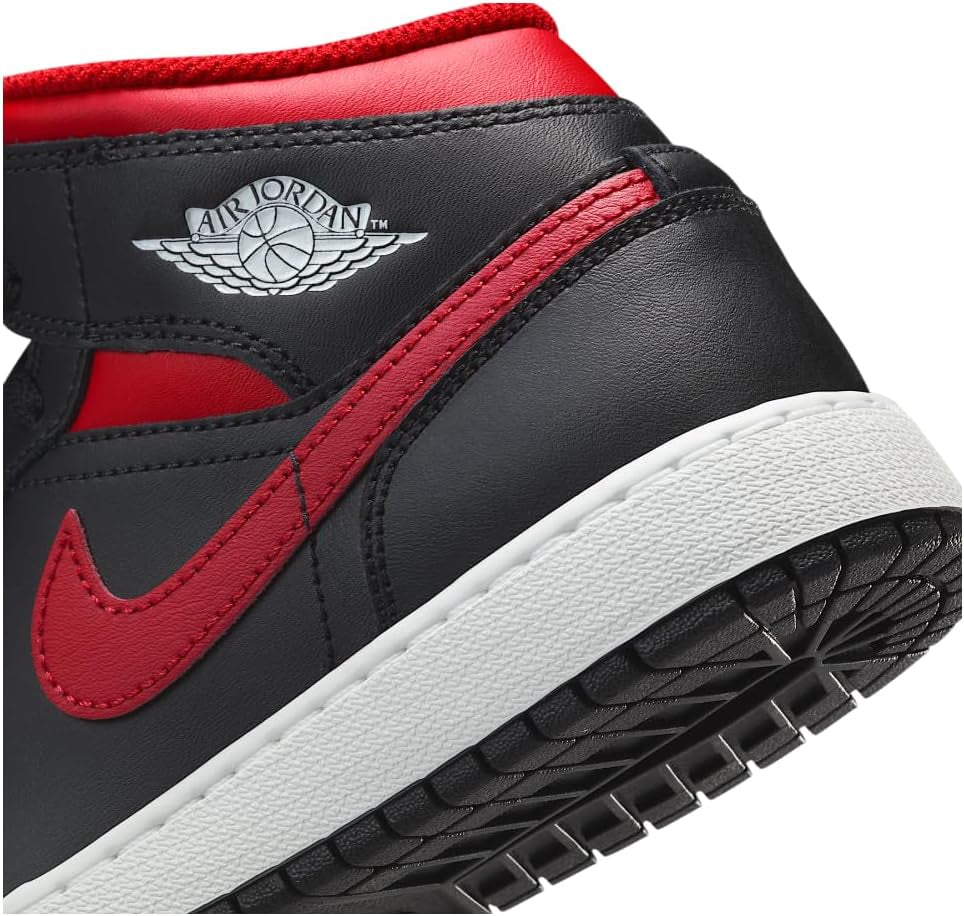 AIR JORDAN 1 MID (GS) "BLACK/VARSITY RED-SUMMIT WHITE"