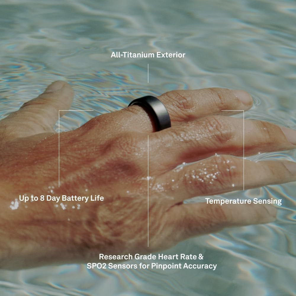 Oura Ring 4 - Gold - Size 7 - Sleep, Activity, Women’S Health, AI Advisor, up to 8 Days of Battery Life, Size before You Buy, Android & Ios Compatible